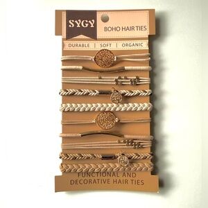 Boho Bracelet Hair Ties Durable Soft Organic Set of 10